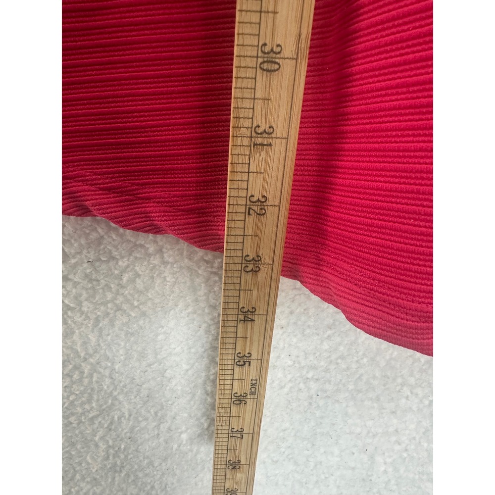 UA Los Angeles Pink Textured Fit Flare Mini Dress Cutout Back Sleeveless M - Picture 4 of 11